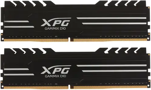 Модуль памяти ADATA 32GB DDR4 3200 DIMM XPG GAMMIX D10 Black Gaming Memory Non-ECC, CL16, 1.35V, 2048x8, Kit (2x16GB), RTL (776477) AX4U3200716G16A-DB10 AX4U3200716G16A-DB10