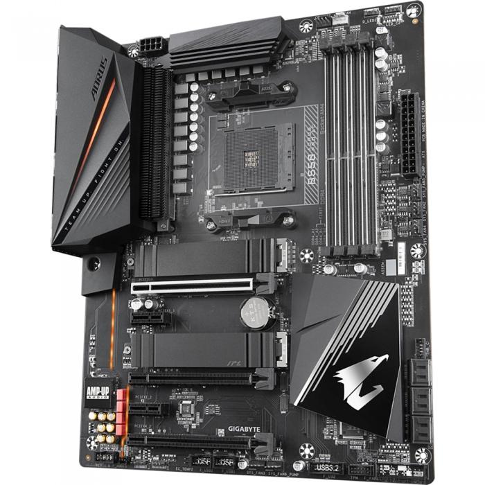 Материнская плата Gigabyte , Socket AM4, AMD B550, 4xDDR4-3200, HDMI, 3xPCI-Ex16, 2xPCI-Ex1, 6xSATA3(RAID 0/1/10), 2xM.2, 8 Ch Audio, 2,5GLan, WiFi, (6+2)xUSB2.0, (5+2)xUSB3.2, (1+0)USB3.2 Type-C™, ATX, RTL B550 AORUS PRO AC B550 AORUS PRO AC