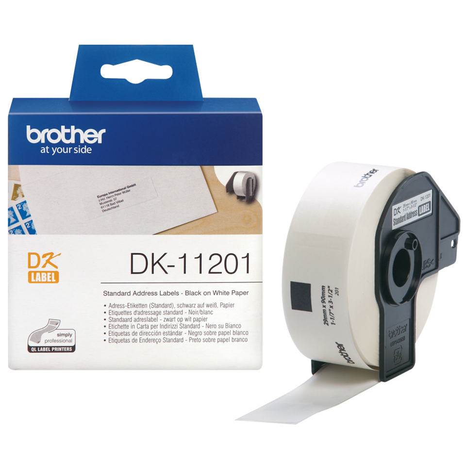 Этикетки Brother DK11201 самоклеящиеся бумажные   белые 29х90 мм (400 шт.) DK11201 DK11201 #1