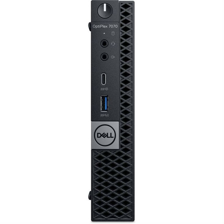 Персональный компьютер Dell Optiplex 7070 Micro i7-9700 (3.0 MHz, 12M, 8C), 16GB (1x16GB) 2666MHz DDR4 Non ECC, 512GB M.2 PCIe NVMe class 40 SSD, UHD 630, Intel Wireless-AC 9560 2x2 802.11ac Wi-Fi с MU-MIMO + Bluetooth 5, HDMI 2.0b, mse/keyb, No vPro 7070-5536