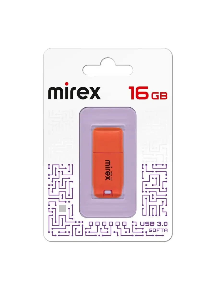 Флеш накопитель Mirex 13600-FM3SOR16 16GB,Softa,USB 3.0,оранжевый 13600-FM3SOR16 13600-FM3SOR16