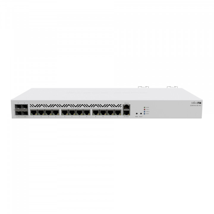 Маршрутизатор Mikrotik  Cloud Core Router, 16 cores, 4x 10G SFP+ ports, M.2 PCIe slot, 6x faster BGP Performance, dual-redundant power supply CCR2116-12G-4S+ CCR2116-12G-4S+