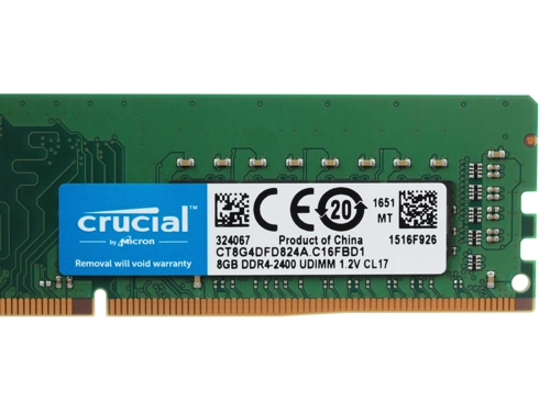 Модуль памяти Crucial DDR4 8Gb 2400MHz PC4-19200 CL17  DIMM 288-pin 1.2В (CT8G4DFD824A) CT8G4DFD824A