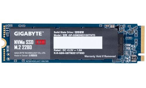 Твердотельный накопитель Gigabyte M.2 2280 1TB Client SSD PCIe Gen3x4 with NVMe, 2500/2100, IOPS 295/430K, MTBF 1.5M, 3D TLC, 1600TBW, GP-GSM2NE3100TNTD GP-GSM2NE3100TNTD