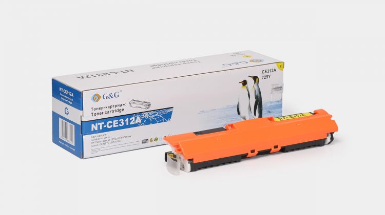 Тонер-картридж G&G желтый для HP Color LaserJet CP1025/1025nw, Canon LBP-7010C (1000стр) NT-CE312A NT-CE312A