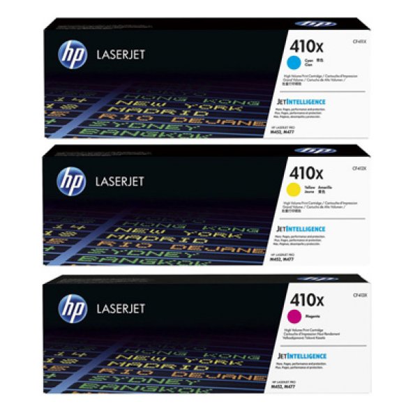 Картридж HP  410X CYM Tri-Pack LJ Toner Cartridge (CF252XM) увеличеной емкости (CF252XM) набор  (CF411X+CF412X+CF413X) CF252XM
