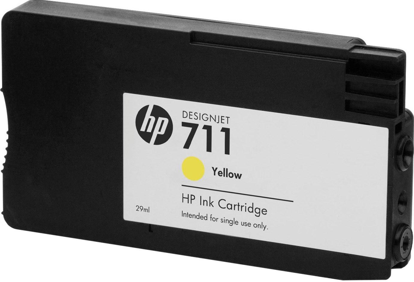 Картридж HP 711 для HP Designjet T120.T520, желтый, 29мл. CZ132A CZ132A