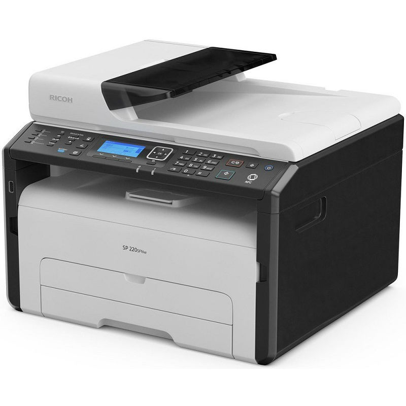 МФУ Ricoh SP 220SFNw лазерный, A4, 23 стр/мин, 1200x600 dpi, 128 Мб, ADF35 220SFNw