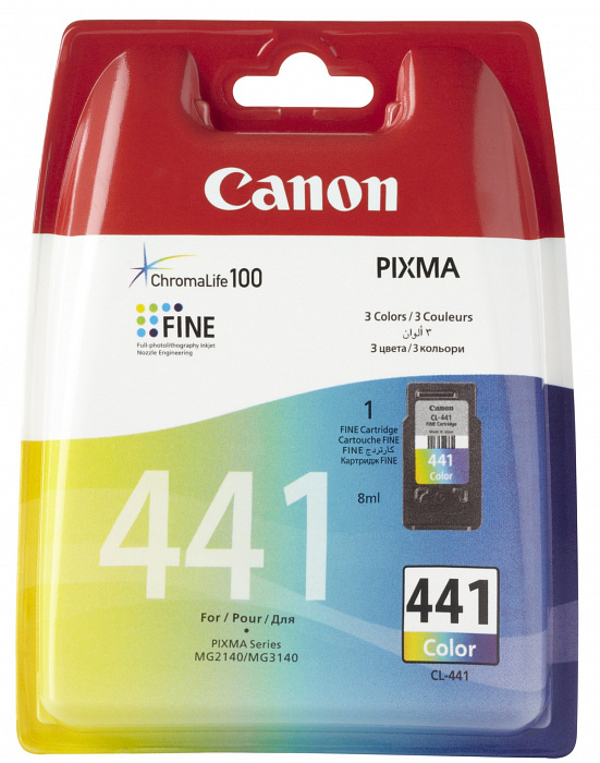 Картридж Canon CL-441 цветной для PIXMA MG2140/3140/MX454 (180 стр.) 5221B001 5221B001