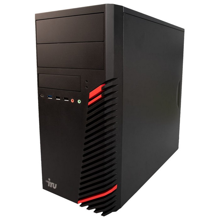 Персональный компьютер iRU Office 510H4SM MT PG G6400 (4) 4Gb SSD240Gb UHDG 610 Free DOS GbitEth 400W черный 1685060 1685060