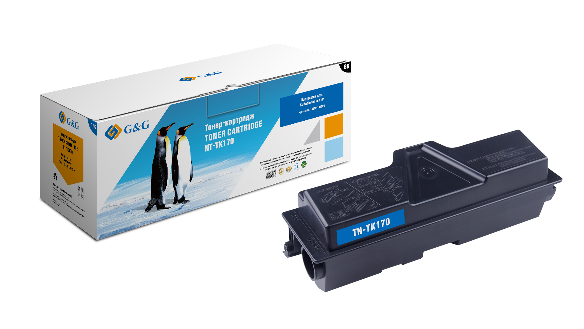 Тонер-картридж G&G черный для Kyocera FS-1320D/1370DN (7200стр) NT-TK170 NT-TK170