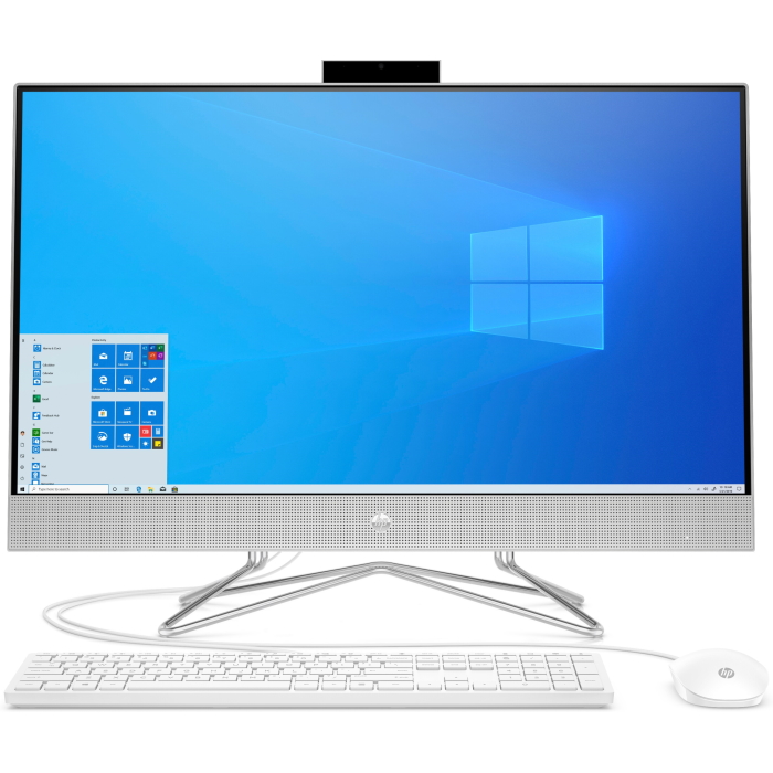 Моноблок HP 27-dp0026ur NT 27" FHD(1920x1080) Core i3-1005G1, 8GB DDR4 3200 (1x8GB), SSD 256Gb, nVidia Gef MX330 2GB, noDVD, kbd&mouse wired, HD Webcam, Natural Silver, Win10, 1Y Wty 14Q59EA 14Q59EA