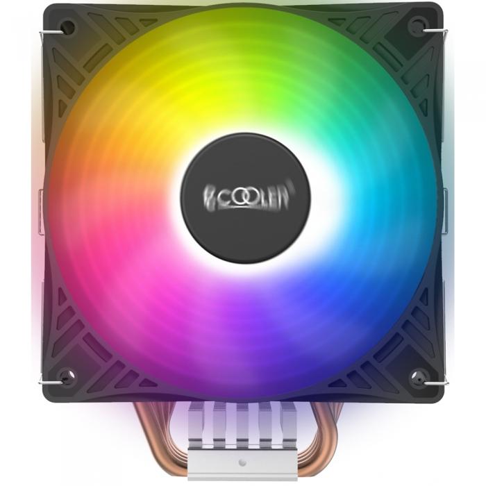 Вентилятор PCCooler S775/115X/20XX/AM2/AM3/AM4 (TDP 145W, 120mm PWM LED FAN, 4 тепловые трубки 6мм, 800-1600RPM, 18-30,8dBa) GI-X4S GI-X4S