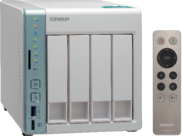 Сетевой RAID-накопитель QNAP 4 отсека для HDD, с функцией USB Quick Access. Intel Celeron N3060 1,6 ГГц (до 2,48 ГГц), 4 ГБ RAM TS-451A-4G TS-451A-4G