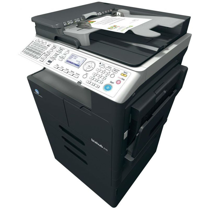 МФУ Konica-Minolta bizhub 215 монохромное, А3, 21стр/мин, до 15000стр./мес,128Мб,лоток 250л(A3PE021) A3PE021