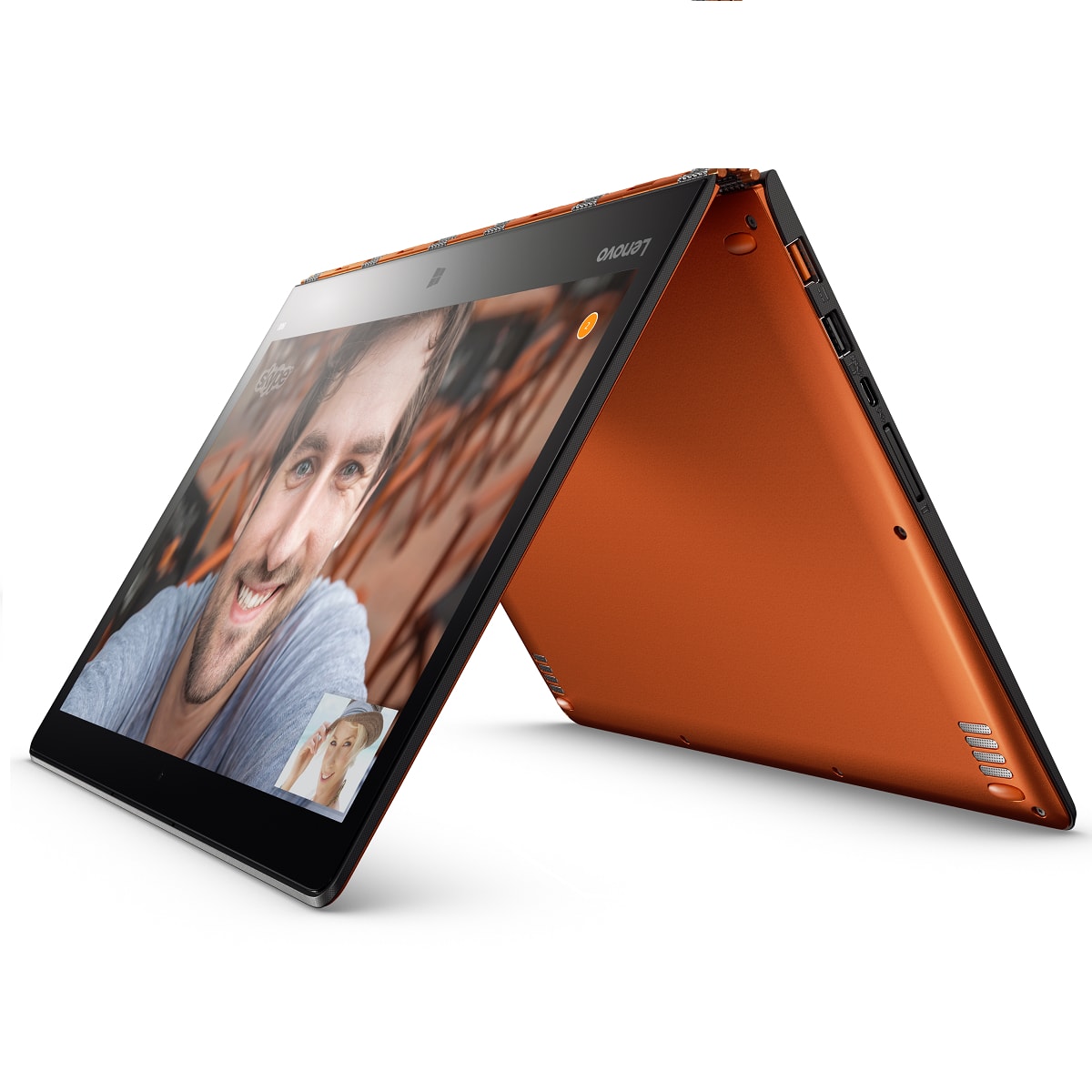 Ноутбук Lenovo Yoga 900-13ISK2 13.3'' QHD+(3200x1800) GLARE/TOUCH/Intel Core i7-6560U 2.20GHz Dual/8GB/256GB SSD/GMA HD540/noDVD/no3G/WiFi/BT4.0/1.0MP/4in1/4cell/1.29kg/W10/1Y/ORANGE 80UE006MRK