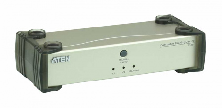 KVM-переключатель ATEN DVI-D+AUDIO+KBD+MOUSE USB, 2> 1 компьютер, без шнуров, (макс,разр,3840x2160 30HГц при исп,кабеля DVI<=>HDMI) CS261-AT-G CS261-AT-G