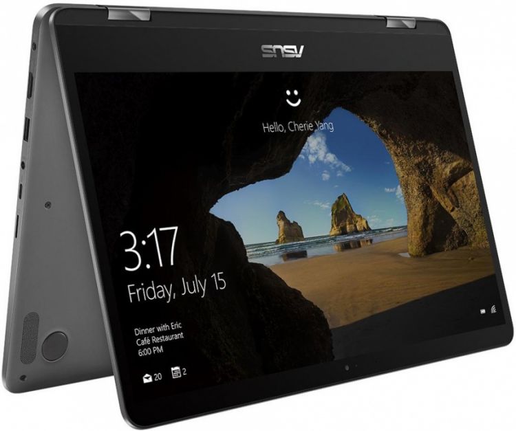 Нотубук ASUS 14" Flip Touch UX461UA-E1012T (1920x1080 (матовый))/Intel Core i5 8250U(1.6Ghz)/8192Mb/256SSDGb/noDVD/Int:Intel HD Graphics 620/Cam/BT/WiFi/48WHr/war 2y/1.4kg/Grey/W10 (90NB0GG1-M01970) 90NB0GG1-M01970