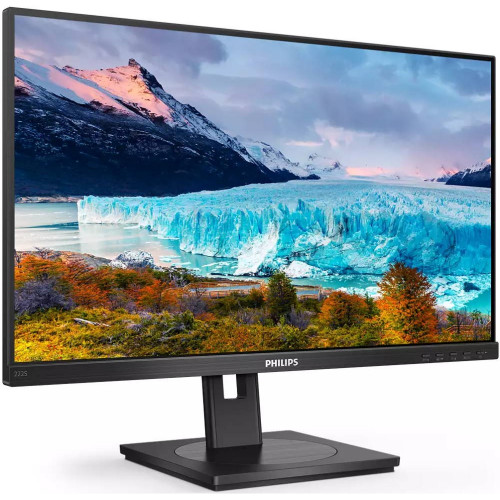 Монитор Philips 21.5" Black с поворотом экрана (IPS, 1920x1080, 75Hz, 4 ms, 178°/178°, 250 cd/m, 50M:1, +DVI, 222S1AE 222S1AE