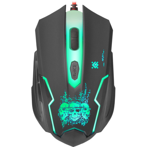 Мышь Defender проводная игровая  Skull GM-180L оптика,6кнопок,800-3200dpi 52180 52180