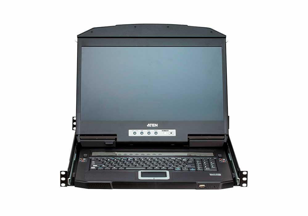 Консоль ATEN 18.5" 4-Port USB HDMI Multi-View Dual Rail WideScreen LCD KVM Switch CL3884NW-ATA-RG CL3884NW-ATA-RG