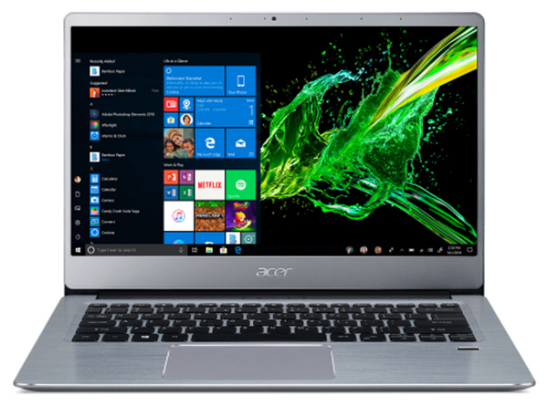 Ультрабук Acer Swift 3 SF314-58G-77DP Core i7 10510U/8Gb/SSD512Gb/nVidia GeForce MX250 2Gb/14"/IPS/FHD (1920x1080)/Windows 10/silver/WiFi/BT/Cam NX.HPKER.004 NX.HPKER.004