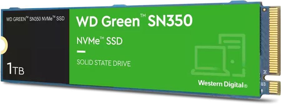 Твердотельный накопитель WD PCI-E x4 1Tb WDS100T3G0C Green SN350 M.2 2280 WDS100T3G0C WDS100T3G0C