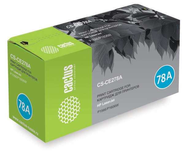 Картридж Cactus  черный для HP LJ P1566/P1606w 2 100 стр. CS-CE278AR CS-CE278AR