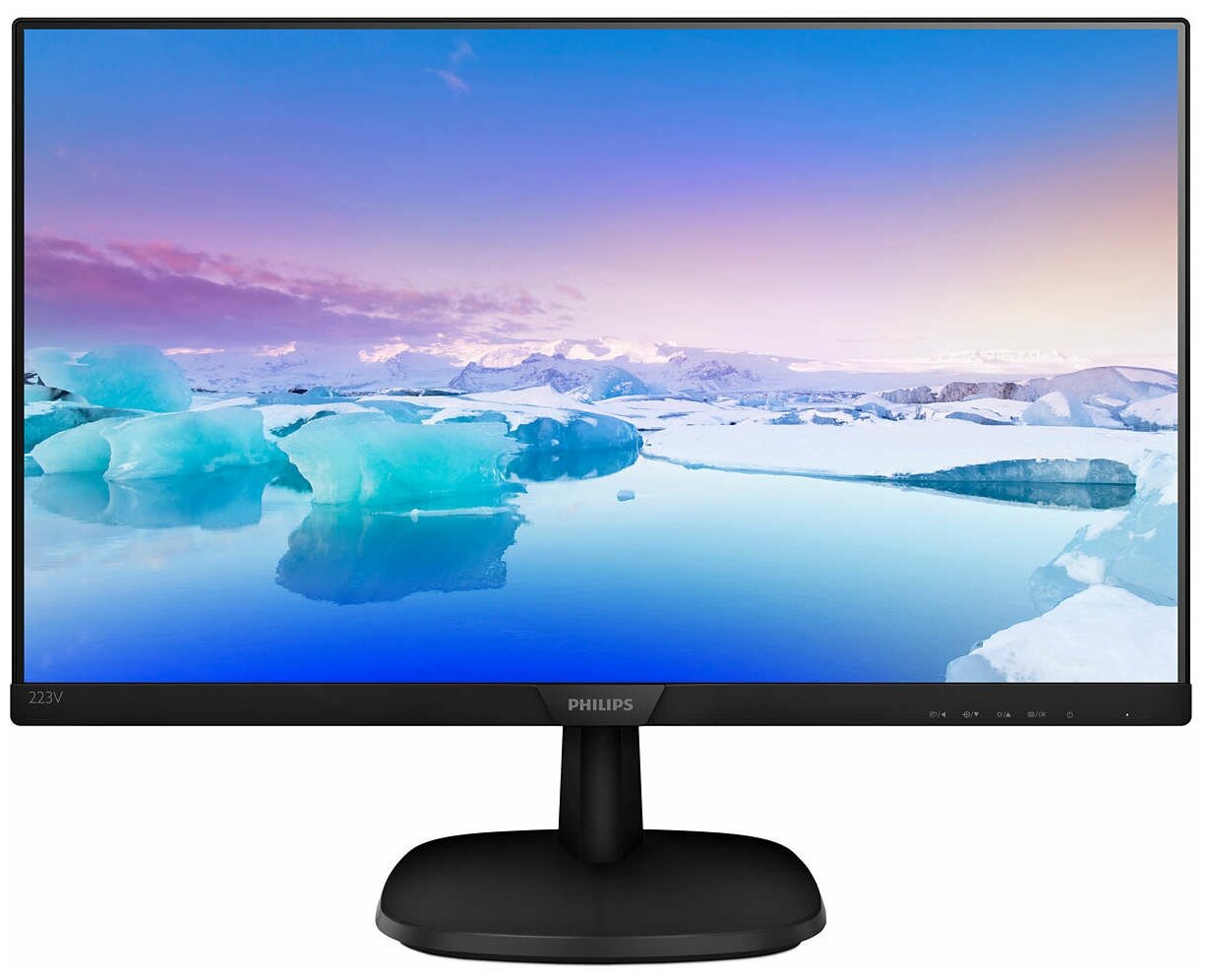 Монитор Philips 21,5" 1920x1080 IPS W-LED 16:9 8ms VGA DVI 10M:1 178/178 250cd Tilt Black 223V7QSB/00 223V7QSB/00