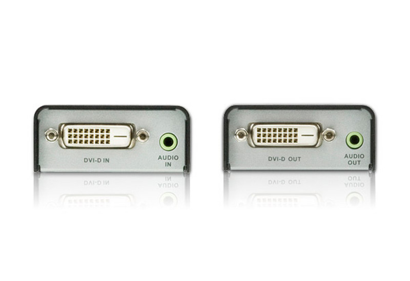 Удлинитель ATEN DVI/HDTV/WUXGA+AUDIO,  60 метр,, 2xUTP Cat5e, DVI-D+MINIJACK, F, без шнуров, 2xБ,П,220> 5,3V, (1920x1200/40м 60Hz;1080p/40м;1080i/60м;HDCP) VE600A-AT-G VE600A-AT-G