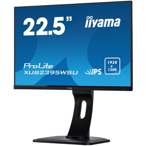 Монитор IIYAMA 22.5" ProLite черный IPS LED 4ms 16:10 HDMI M/M матовая HAS Pivot 250cd 178гр/178гр 1920x1200 D-Sub DisplayPort FHD USB 5.4кг XUB2395WSU-B1 XUB2395WSU-B1