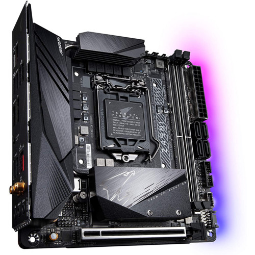 Материнская плата Gigabyte AORUS ULTRA / Intel Z490 LGA1200 2xDDR4-5000 2xM.2 4xSATA WIFI BT DP HDMI / Mini-ITX Z490I AORUS ULTRA 1.1 Z490I AORUS ULTRA 1.1
