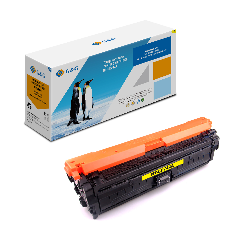 Тонер-картридж G&G желтый для НР LaserJet CP5225/CP5225N/CP5225DN (7300стр) NT-CE742A NT-CE742A