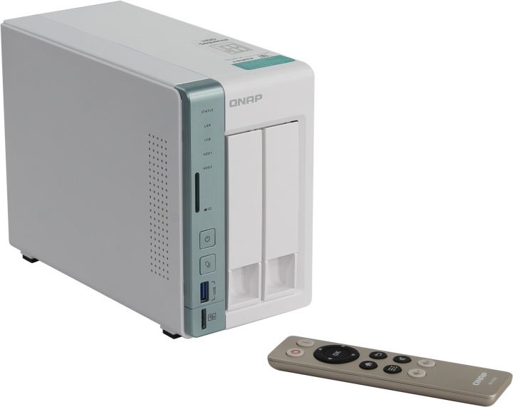 Сетевой RAID-накопитель QNAP 2 отсека для HDD, с функцией USB Quick Access. Intel Celeron N3060 1,6 ГГц (до 2,48 ГГц), 4 ГБ RAM TS-251A-4G TS-251A-4G
