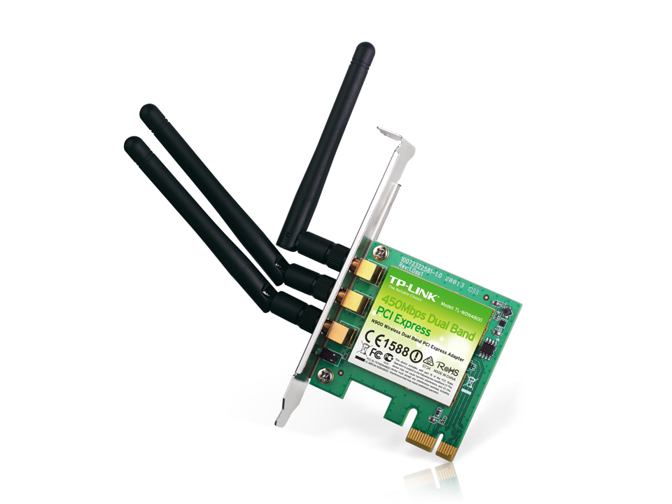 Сетевая карта TP-Link N900 450ac+45n, 802.11a/b/g/n, PCI Express, 3 съёмные антенны TL-WDN4800 TL-WDN4800