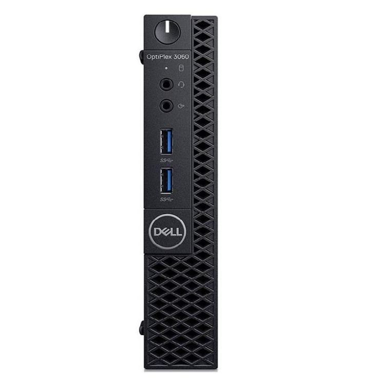 Компьютер Dell Optiplex 3060 Micro i5-8500T (2.1GHz,9MB,6C), 8(1x8)GB DDR4, 256GB SSD, UHD 630, WiFi, BT, keyb, mouse, Linux, TPM, 1Y Basic NBD 3060-7601 3060-7601
