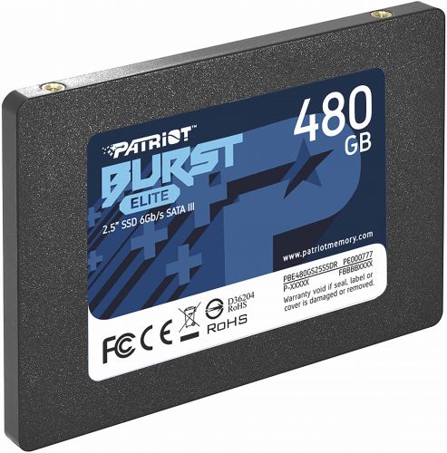 Твердотельный накопитель Patriot SATA 480Gb PBE480GS25SSDR Burst Elite 2.5" PBE480GS25SSDR PBE480GS25SSDR