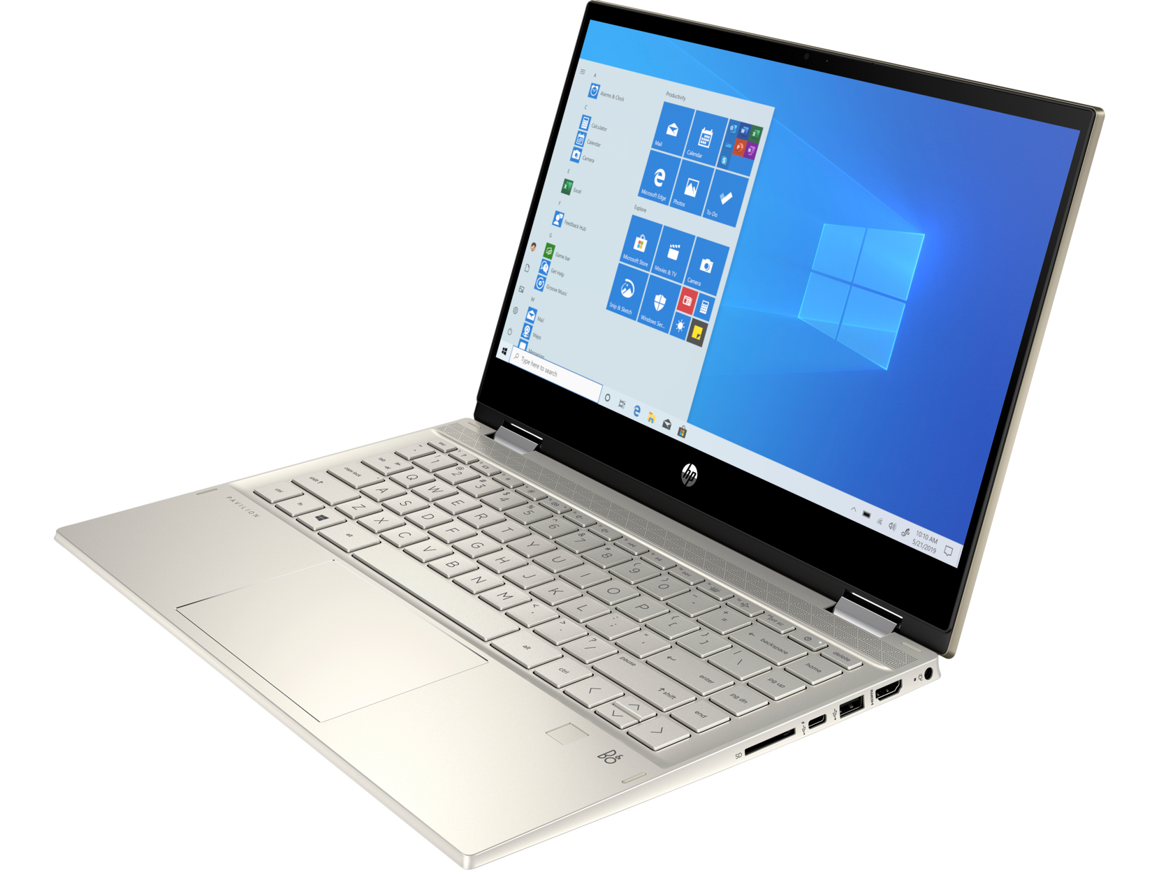 Ноутбук HP Pavilion x360 14-dw1009ur 14" FHD Touch, Intel Core i7-1165G7, 16Gb, 512Gb SSD, no ODD, Win10, золотистый 2X2R5EA 2X2R5EA