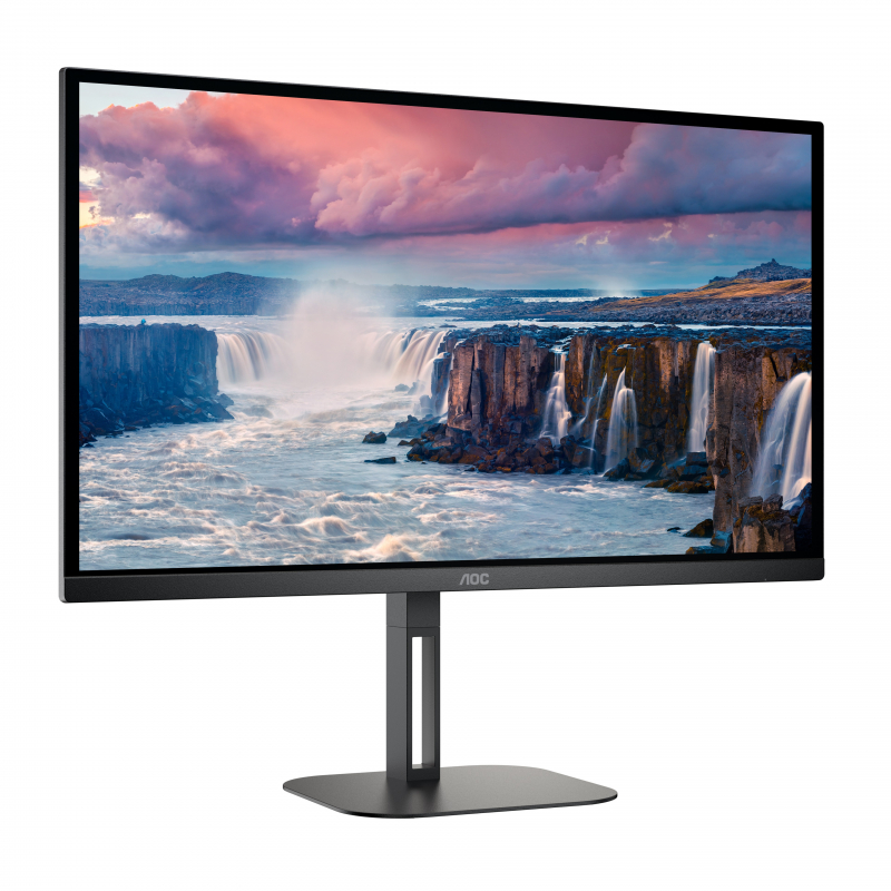 Монитор AOC 27" Q27V5N 2560x1440@75Hz VA WLED 16:9 4ms HDMI DP 20M:1 178/178 4000:1 300cd HAS Pivot Tilt Swivel Speakers Black  Q27V5N/BK Q27V5N/BK #2