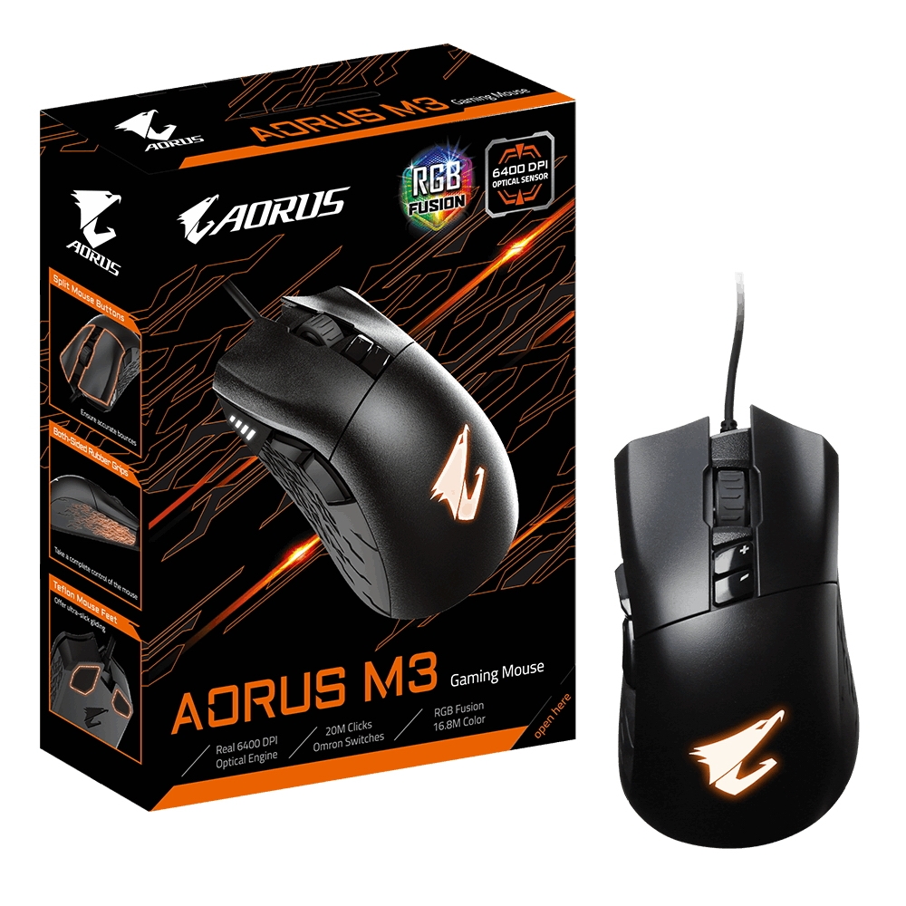 Мышь Gigabyte AORUS M3/USB MICE/LASER/BK RTL GM-AORUS M3 GM-AORUS M3 #5