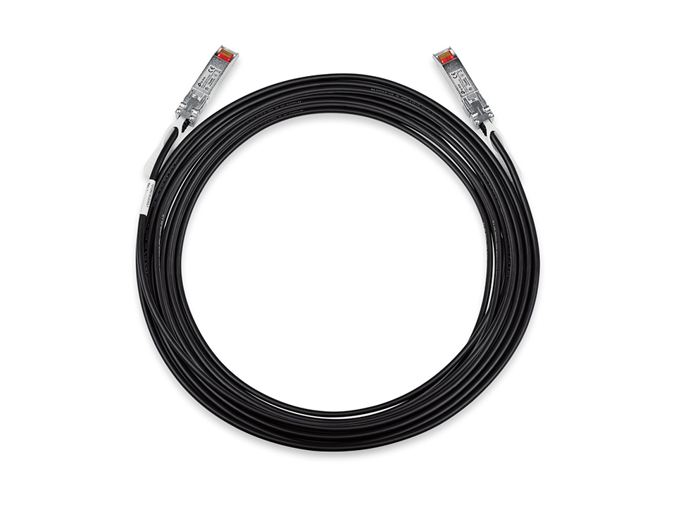 Кабель TP-Link SFP+ прямого подключения, длина 3 м, для скорости до 10 Гбит/с на расстоянии до 3 метров TXC432-CU3M TXC432-CU3M