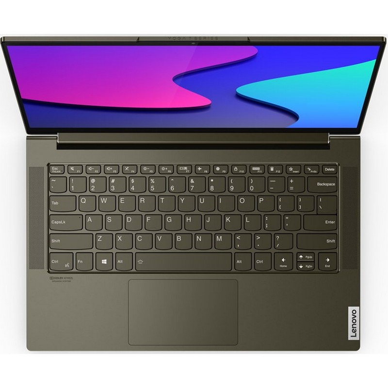 Ноутбук Lenovo Yoga Slim7 14IIL05 Core i7 1065G7/16Gb/SSD512Gb/Intel Iris Plus graphics/14"/IPS/FHD (1920x1080)/Windows 10/d.green/WiFi/BT/Cam 82A100HBRU 82A100HBRU