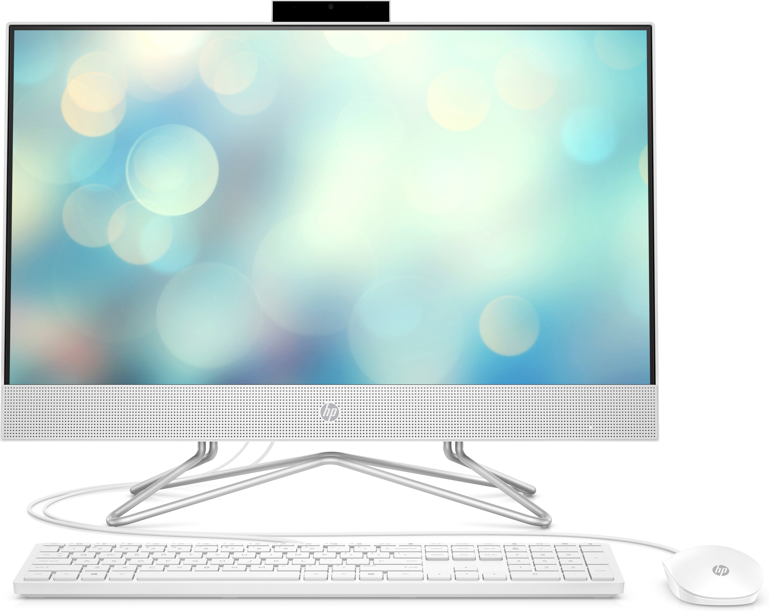 Моноблок HP 24-df1057ur 23.8" Full HD i3 1125G4 (2) 8Gb SSD256Gb MX330 2Gb CR Windows 11 Home GbitEth WiFi BT 65W клавиатура мышь Cam белый 1920x1080 58J80EA 58J80EA
