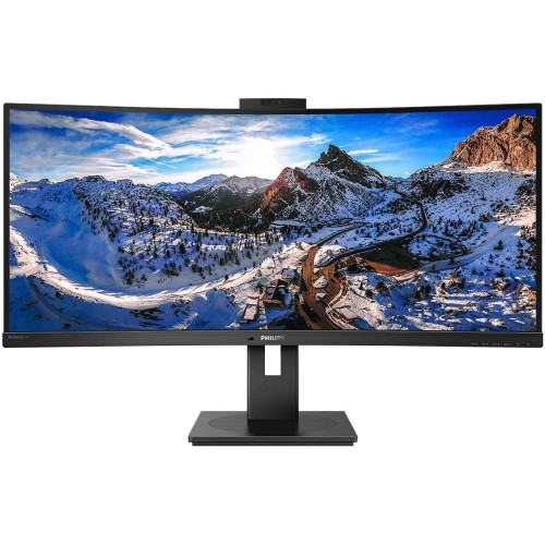 Монитор Philips 34" 346P1CRH 3440x1440 100 Гц IPS W-LED 21:9 4ms HDMI DP 4*USB3.2 USB-C 3.2 80M:1 3000:1 178/178 500cd HAS Tilt Swivel Speakers Black 346P1CRH/00 346P1CRH/00
