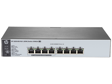 Коммутатор HPE 1820-8G-PoE+ J9982A управляемый 19U 8x10/100/1000BASE-T J9982A J9982A