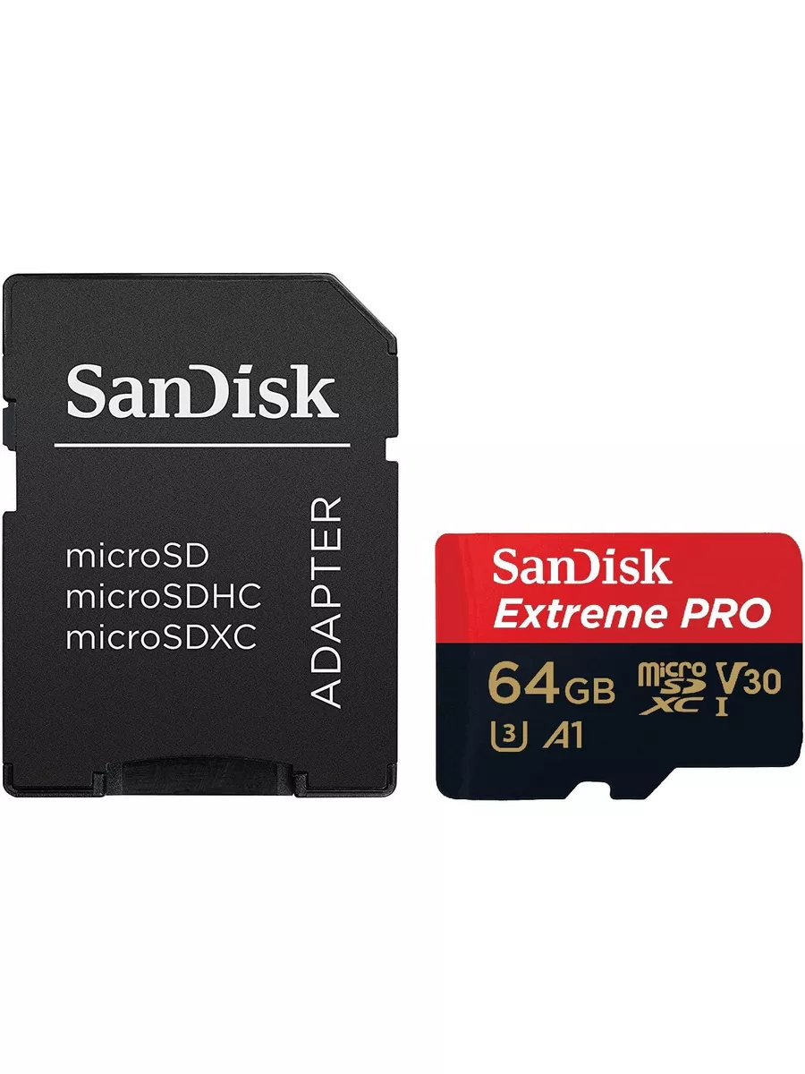 Карта памяти SanDisk SDSQXCY-064G-GN6MA 64GB,microSDXC,Extreme Pro Rescue Deluxe,170MB/s,A2,C10,V30,UHS-I U3,SD adapter SDSQXCY-064G-GN6MA SDSQXCY-064G-GN6MA #1