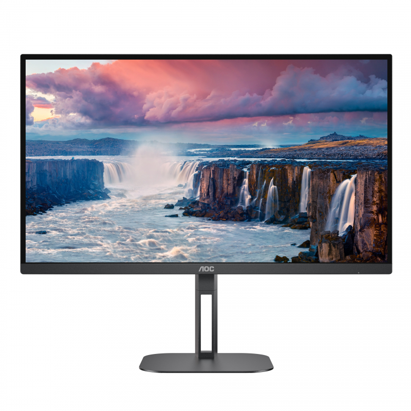 Монитор AOC 27" Q27V5N 2560x1440@75Hz VA WLED 16:9 4ms HDMI DP 20M:1 178/178 4000:1 300cd HAS Pivot Tilt Swivel Speakers Black  Q27V5N/BK Q27V5N/BK