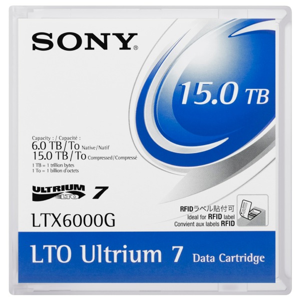 Картридж Sony Ultrium LTO7, 15TB (6Tb native), bar code labeled Cartridge (for 20 x LTX6000GN-LABEL) analog C7977AN 20LTX6000GLP-LAB 20LTX6000GLP-LAB