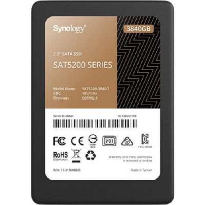 Накопитель SSD Synology 2.5" 3.84TB SAT5200 Series SATA, R530/W500Mb/s, IOPS 98K/58K, MTBF 1,5M SAT5200-3840G SAT5200-3840G