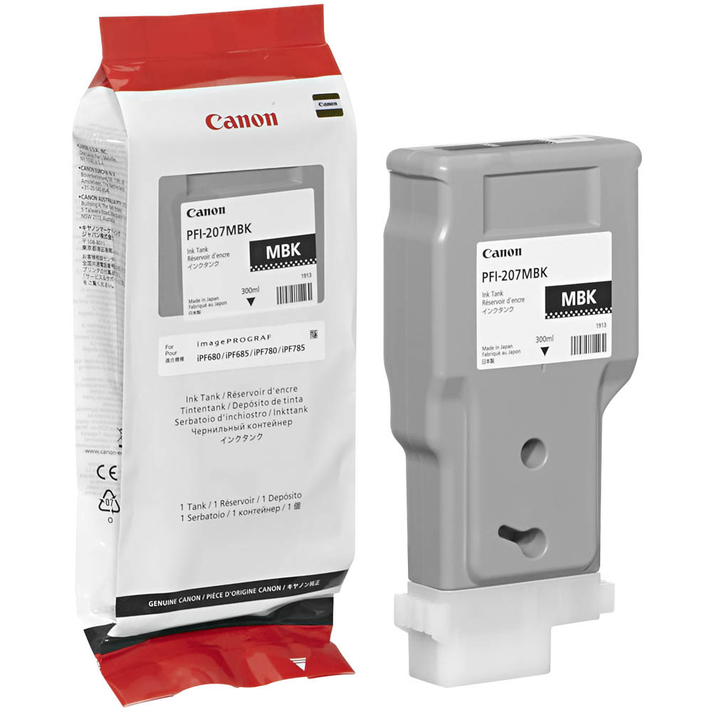 Картридж Canon PFI-207 MBK (matte black), 300 мл(PFI-207 MBK) PFI-207 MBK
